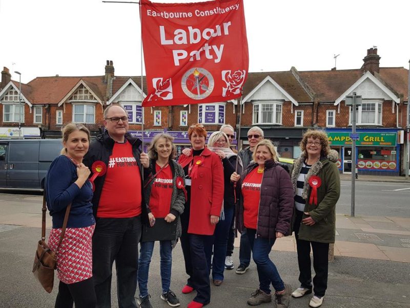 Labour campaigning in Hampden Park