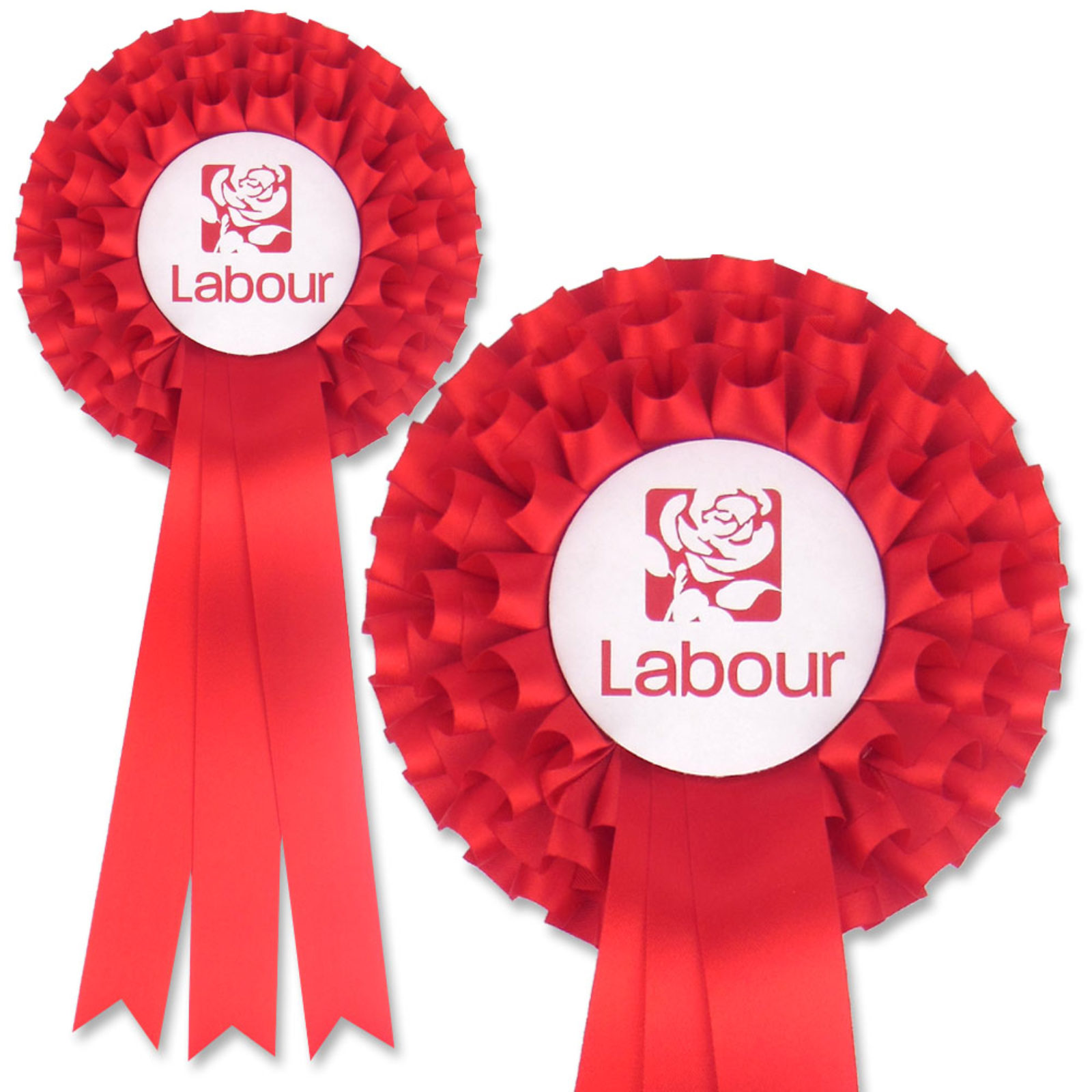 vote labour rosettes