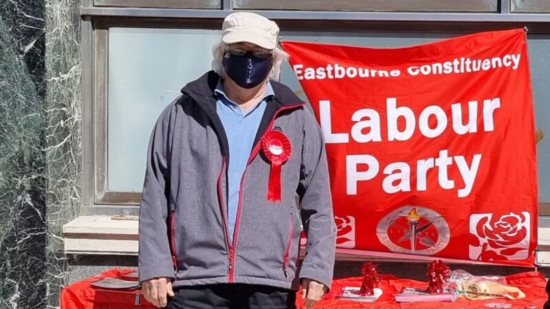 Graham Dean at the Labour Street Stall ESCC Election