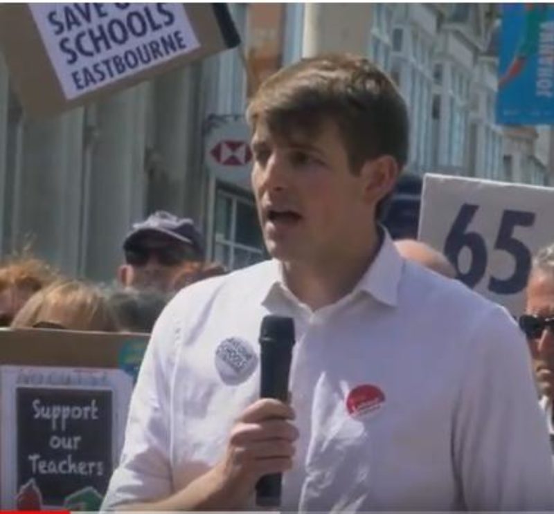 Jake Lambert at a rally