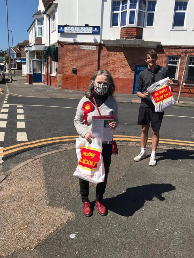 Jake and Jill leafleting