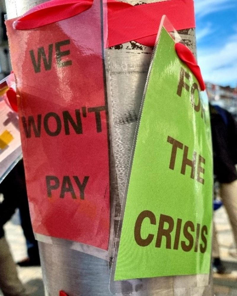 Cost of Living Crisis placard