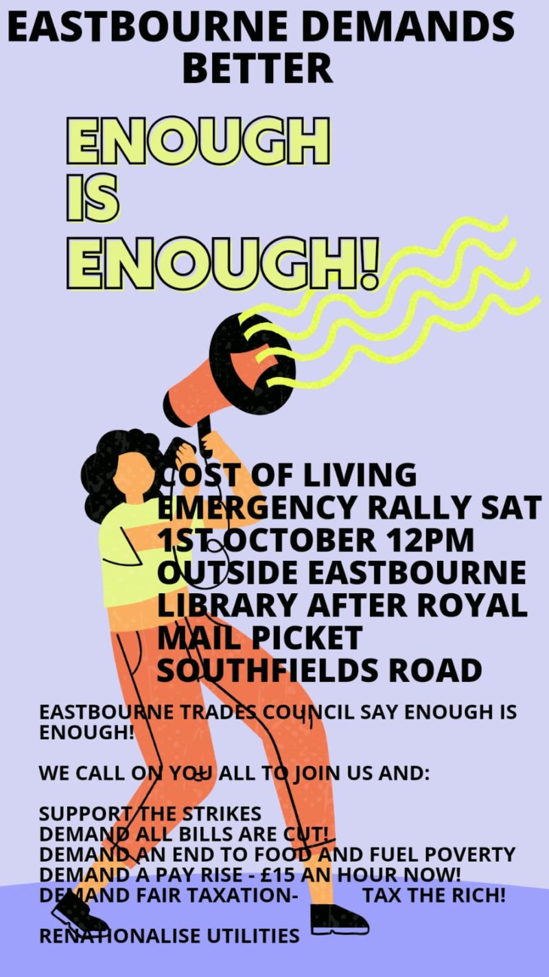 EBTUC poster for 1st Oct action